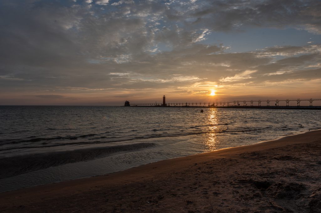 Sunset on beach