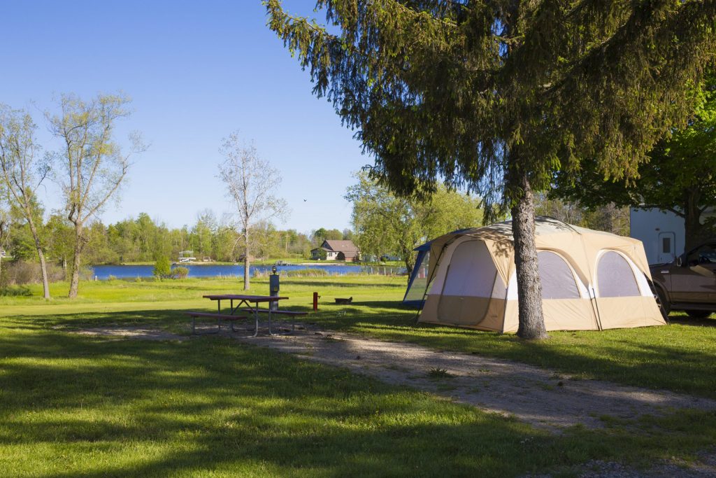 Tent site on the water